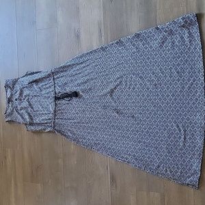 Patterned Talbots Waist Maxi Dress